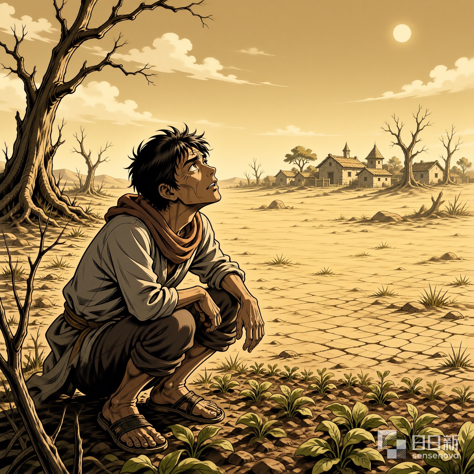 干旱龟裂的第9号星球地表
