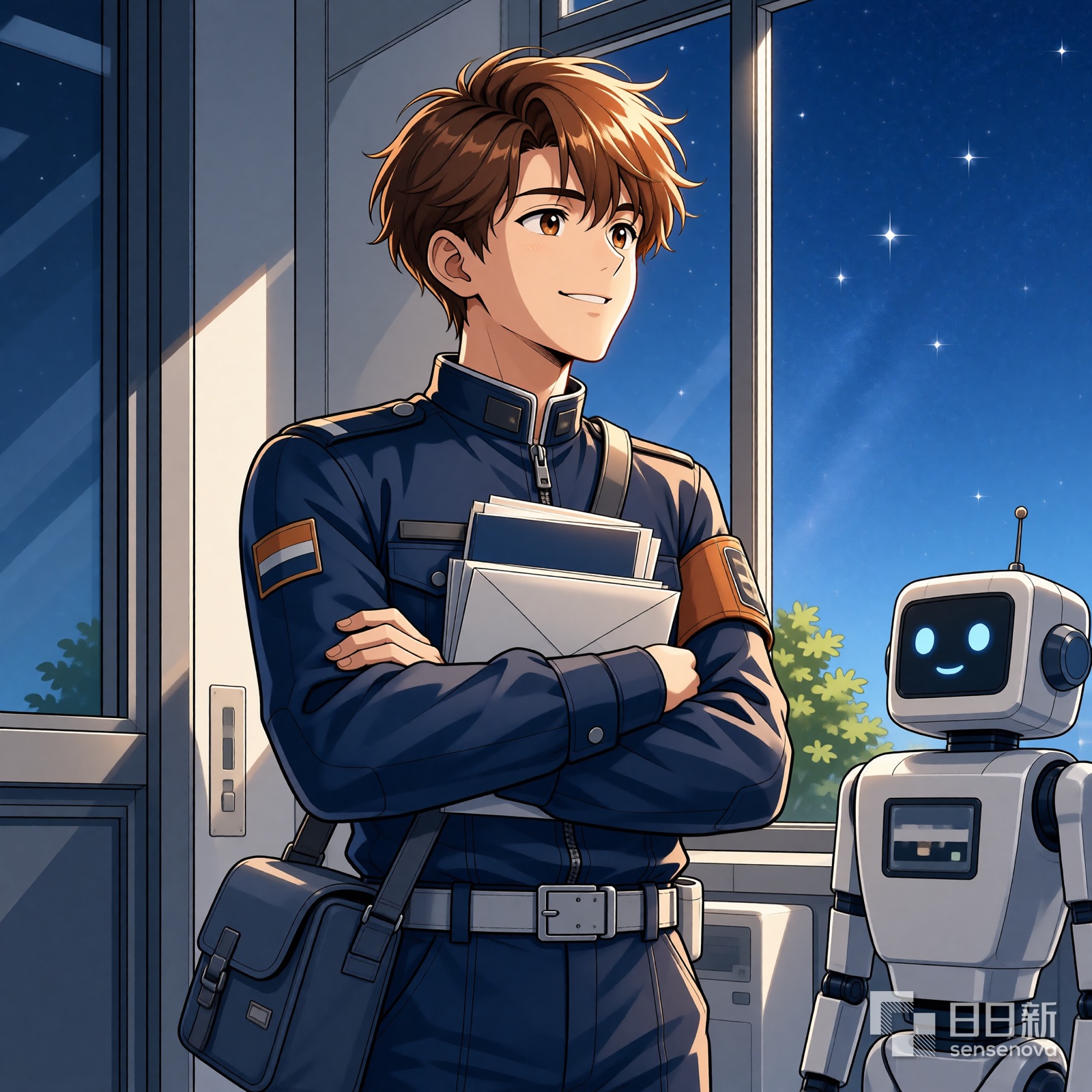 小北抱着一叠信望向星空