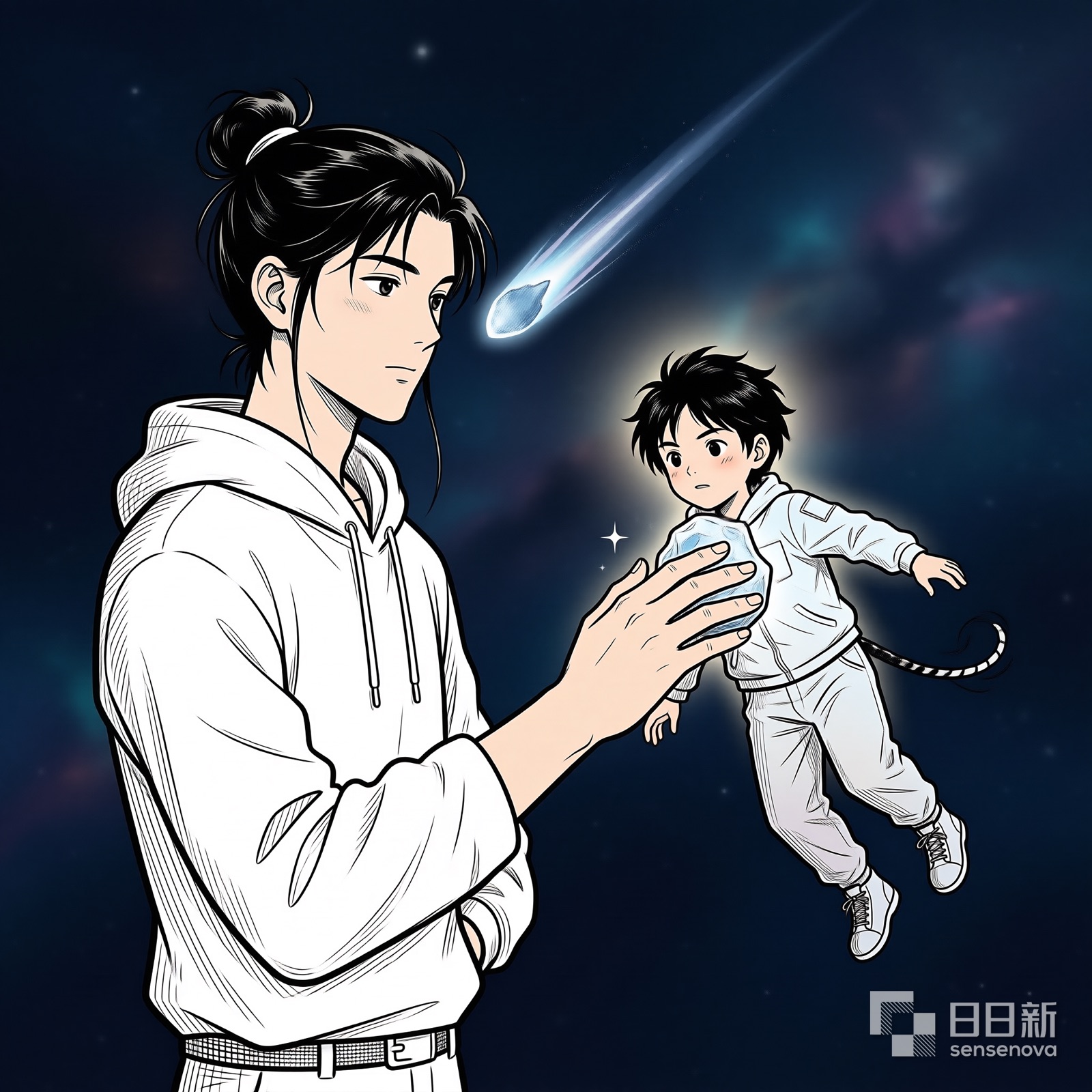 小北安静陪在彗星身边，彗星安静下来