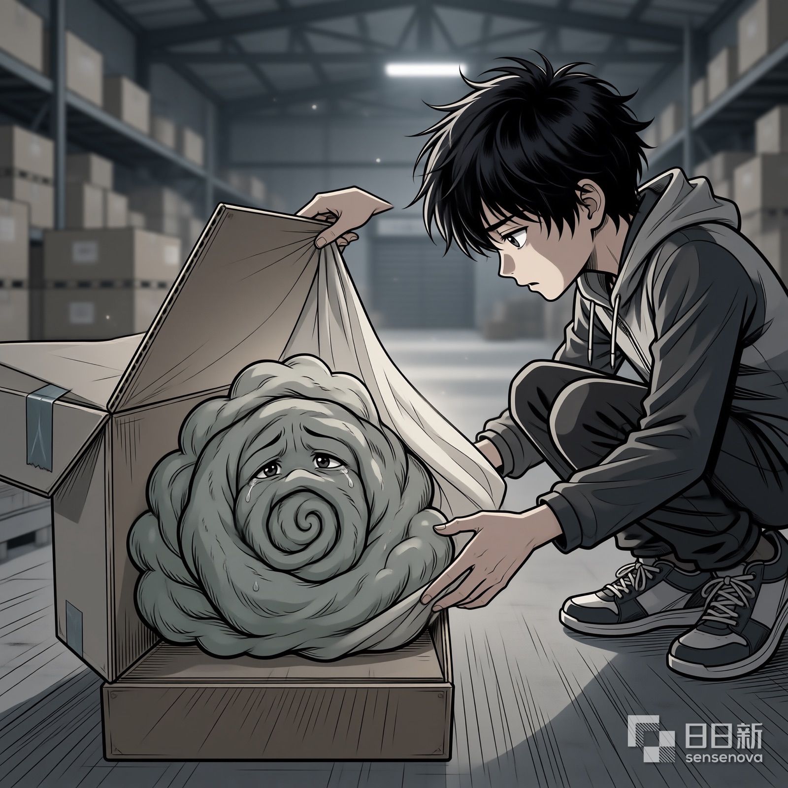 箱子里一朵灰扑扑的小云在哭泣
