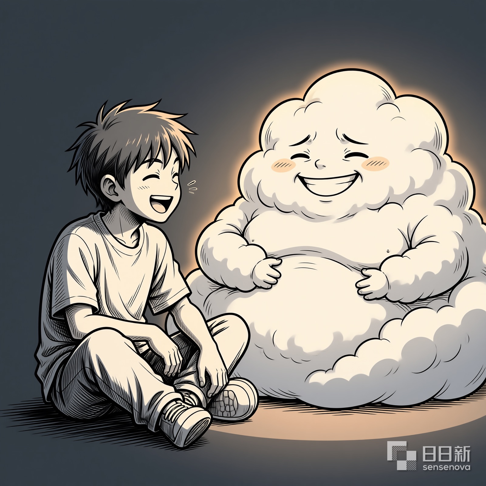 小北逗云朵笑，云朵破涕为笑发金光