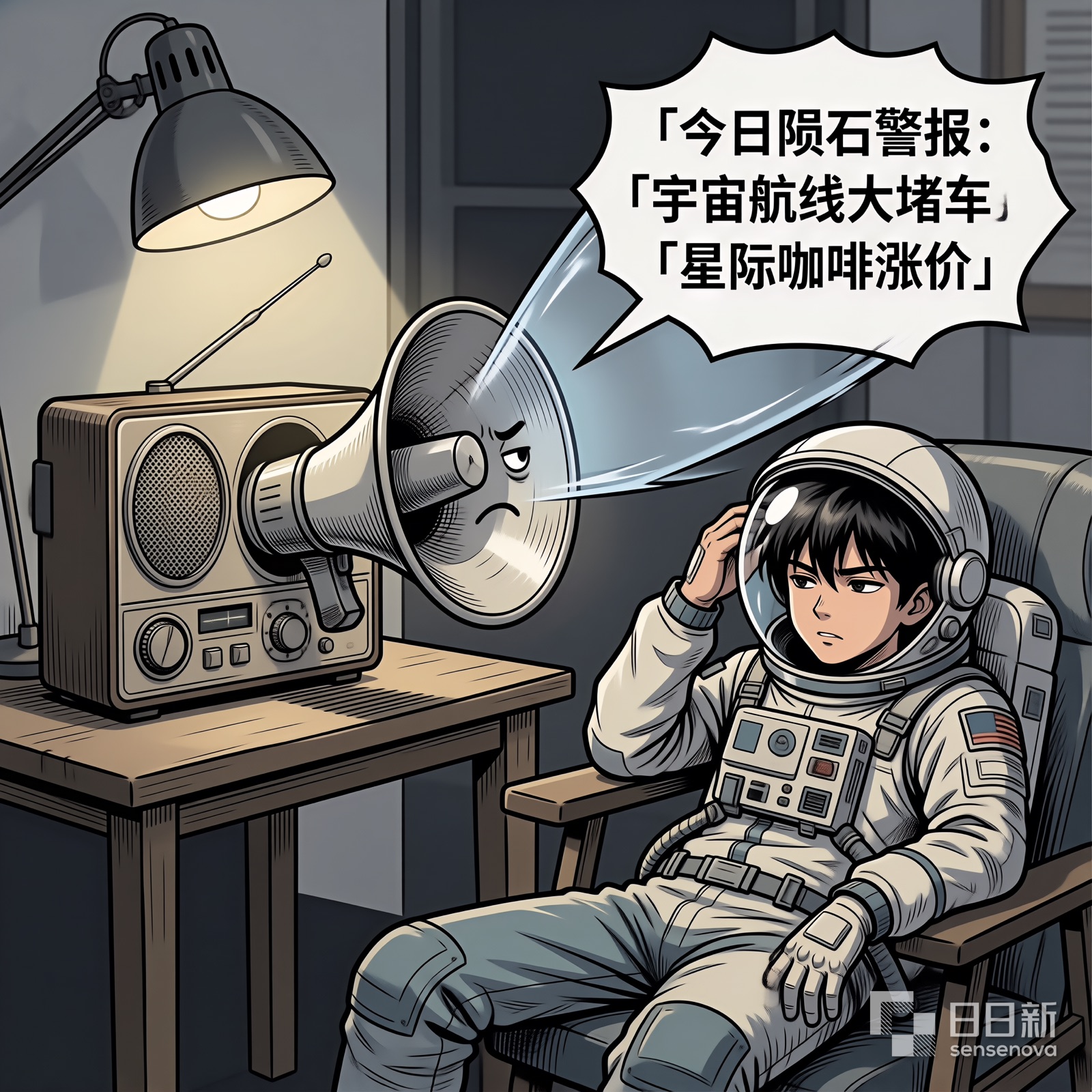 收音机只会播报坏消息，两人越听越垮
