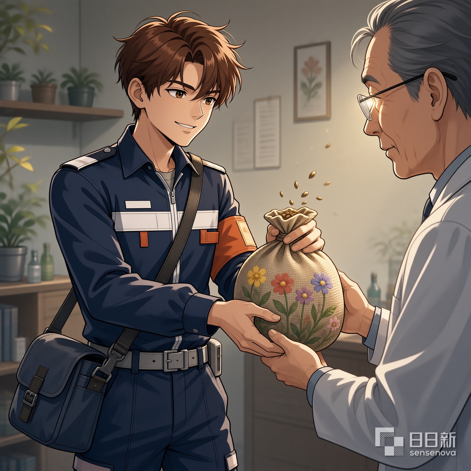小北把复活的花园种子包交给老植物学家